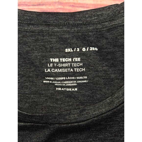 Under Armour Mens 3XL Tech Tee Shirt HeatGear Loose Fit Charcoal - Picture 5 of 8